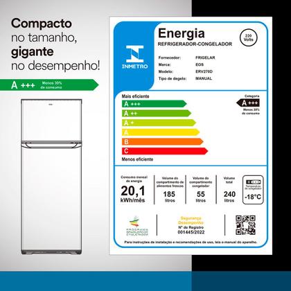 Imagem de Geladeira EOS 240L Cycle Defrost Duplex ERV270DB