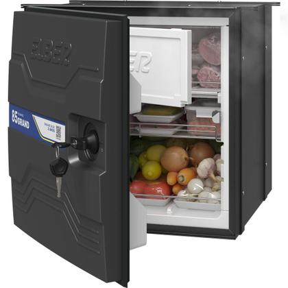Imagem de Geladeira Frigobar Para Caminhão Bivolt 85 Litros Elber + Suporte Camping Trailer Motorhome Van