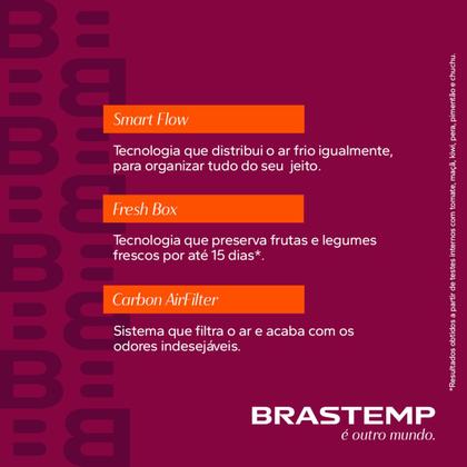 Imagem de Geladeira Frost Free Brastemp Inverse 447 Litros Inox - BRE57FK