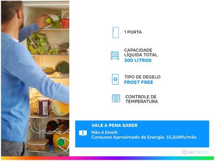 Imagem de Geladeira Frost Free Consul CRB36AB 300 Litros Branca 110V