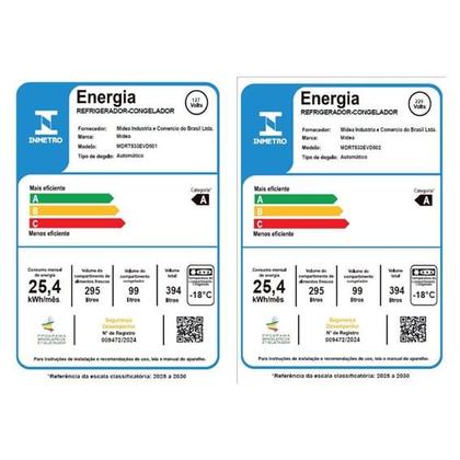 Imagem de Geladeira Frost Free Duplex 394L Inverter Prata Midea