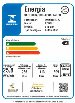 Imagem de Geladeira Frost Free Duplex 399 Litros Consul com Freezer Embaixo - CRE45MK