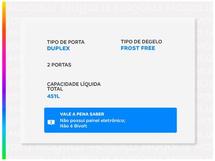 Imagem de Geladeira Frost Free Duplex 451 Litros Cor Inox CRM53FK Consul