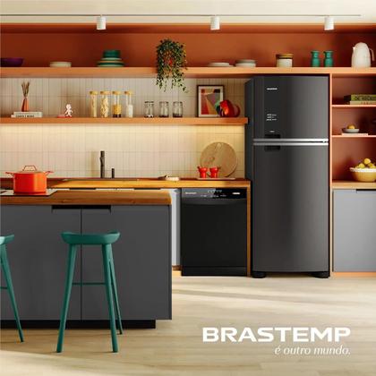 Imagem de Geladeira Frost Free Duplex Brastemp Eclipse Collection A+++ 463L Black Inox Fresh Box e Cold Room BRM55FE