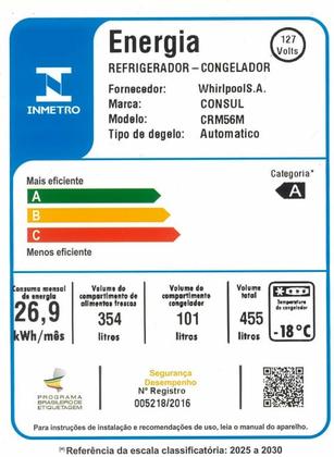 Imagem de Geladeira Frost Free Duplex Consul 455 Litros Inox - CRM56MK