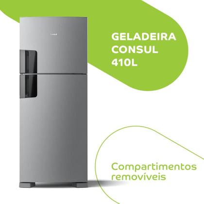 Geladeira frost free duplex Consul inox 410 litros - CRM50LK Imagem de Geladeira frost free duplex Consul inox 410 litros - CRM50LK