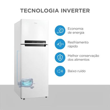 Imagem de Geladeira frost free duplex cor branca 394l 220v inverter - midea