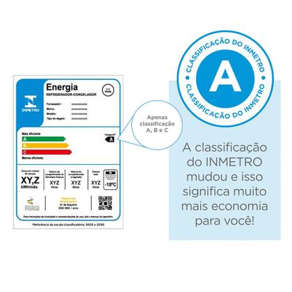 Imagem de Geladeira Frost Free Midea 394 Litros MDRT533EVD461 Duplex Inverter Turbo Freezer Inox 110V