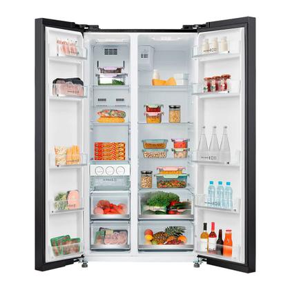Geladeira Frost Free Preta Side by Side 528L Midea - Geladeira