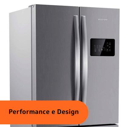 Imagem de Geladeira Frost Free Side Inverse 3 Portas 554 litros BRO85AK Brastemp