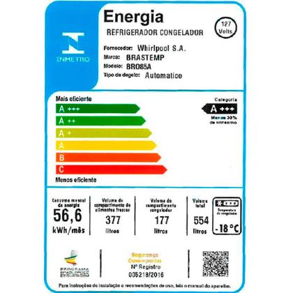 Imagem de Geladeira Frost Free Side Inverse 3 Portas 554 litros BRO85AK Brastemp