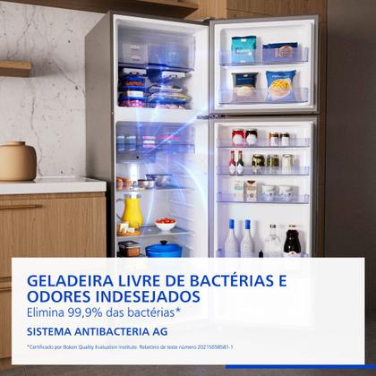 Imagem de Geladeira Ideal+ Panasonic BT44 Frost Free Inverter 391L Aço Escovado - NR-BT44PV3X