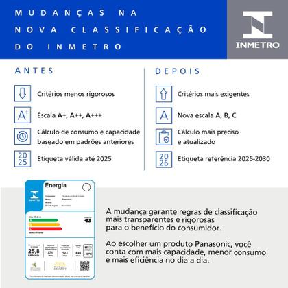 Imagem de Geladeira Ideal+ Panasonic BT44 Frost Free Inverter 391L Cor Black Inox Look - NR-BT44PV3B