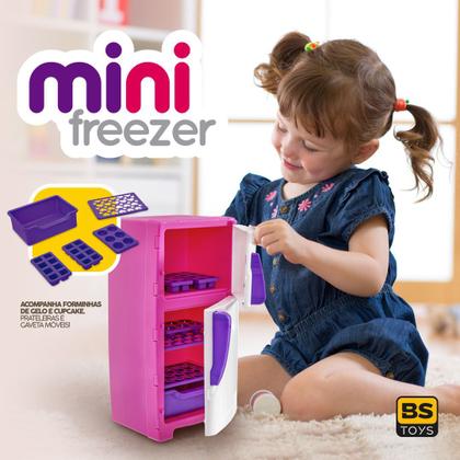 Imagem de Geladeira Infantil Mini Freezer Com Acessórios 29cm - BS Toys