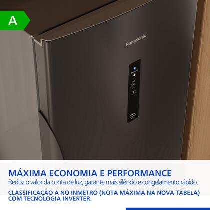 Imagem de Geladeira Intuitive+ Panasonic BB41 Frost Free Inverter 407L Titânio - NR-BB41PV2T