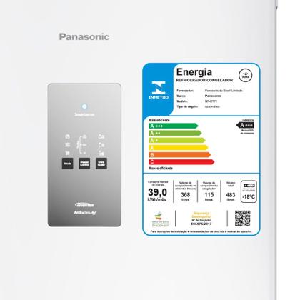 Imagem de Geladeira Intuitive+ Panasonic BT71 Frost Free Inverter 494L Branca - NR-BT71PV5W