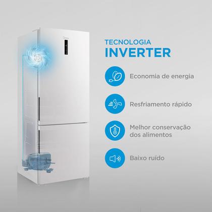 Imagem de Geladeira Inverse Frost Free 416L Inverter Branca Midea