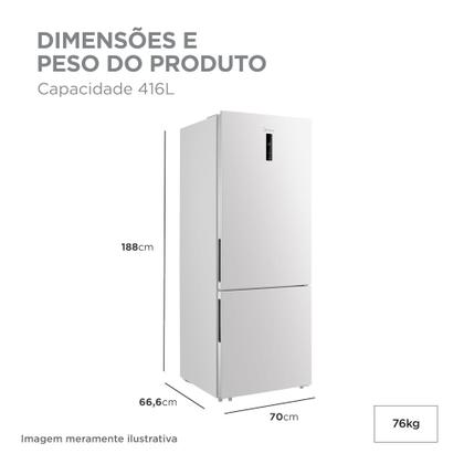 Imagem de Geladeira Inverse Frost Free 416L Inverter Branca Midea