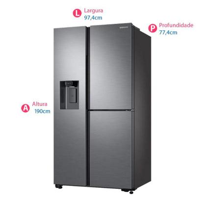 Imagem de Geladeira Inverter Frost Free Side by Side de 3 Portas 601 Litros Samsung
