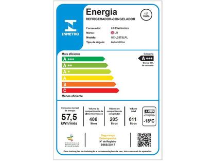 Imagem de Geladeira LG 611L Frost Free Inverter Side by Side GC-L257SLP