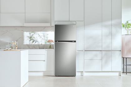 Imagem de Geladeira LG Frost Free Inverter 375L Duplex Inox Look (GN-B372PFMB) 110V
