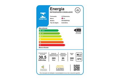 Geladeira LG Frost Free Inverter 395L Duplex Cor Black Inox (GN-B392PXG) Imagem de Geladeira LG Frost Free Inverter 395L Duplex Cor Black Inox (GN-B392PXG)