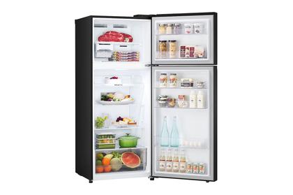 Imagem de Geladeira LG Frost Free Inverter 395L Duplex Cor Black Inox (GN-B392PXG)