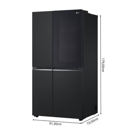 Imagem de Geladeira LG Frost Free Side by Side Inverter 647L InstaView GC-V257SQV F.F Preta