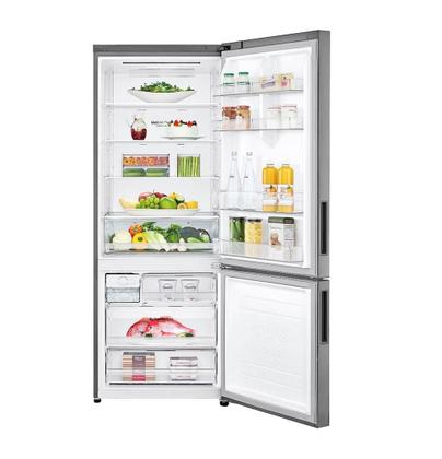 Imagem de Geladeira LG Smart Frost Free Inverter 451L Inverse Inox Look GC-B569