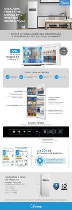 Imagem de Geladeira Midea Frost Free Duplex 394L Inverter