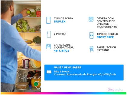 Imagem de Geladeira Midea Frost Free Duplex 411 Litros RT580