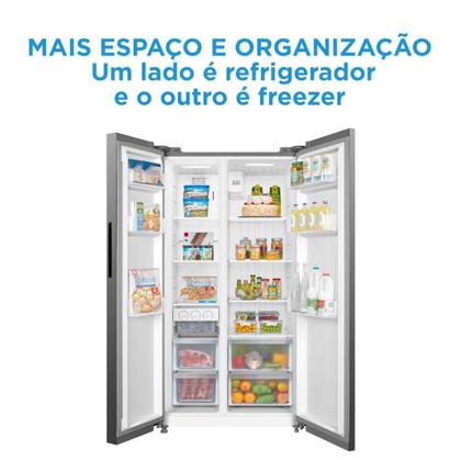 Imagem de Geladeira Midea Frost Free Side by Side 511L Smart Inverter