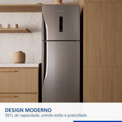 Imagem de Geladeira Panasonic 391 Litros Duplex Frost Free Inverter Aço Escovado NR-BT44PV3X