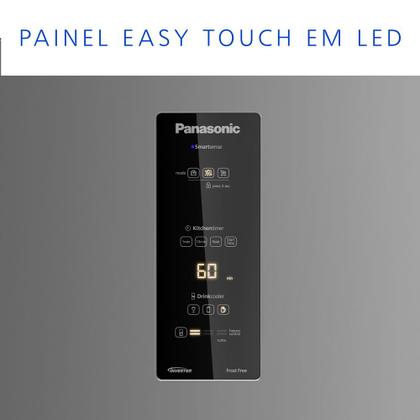Imagem de Geladeira Panasonic BB64 Aço Escovado Inverse Frost Free 460L Inverter A+++ - NR-BB64PV1X