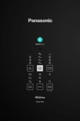 Imagem de Geladeira Panasonic  Frost Free 480L A+++ Black Glass - NR-BB71GVFB