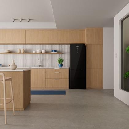 Imagem de Geladeira Panasonic Frost Free itros Vidro 407 Litros Preto NR-BB41GV2BA