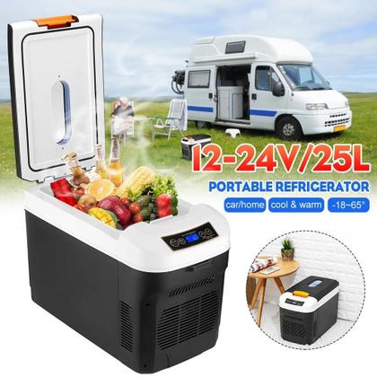 Imagem de Geladeira Portátil 25 Lts 12, 24 ou 220 v Frigobar Casa Carro Caminhão Motor Home