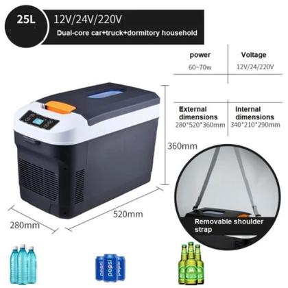 Imagem de Geladeira portátil 25l mini cooler refrigerador