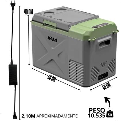 Imagem de Geladeira Portatil 25lts 12v Digital Lancha C/ Fonte 110/220