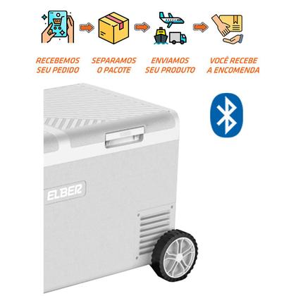 Imagem de Geladeira Portátil D95 Pro Elber 95L 12v 24V Bluetooth Ipx4 com fonte