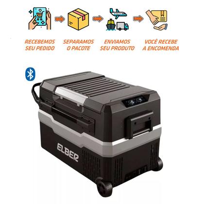 Imagem de Geladeira Portátil Elber Black 43L 12/24V Bluetooth Caminhão