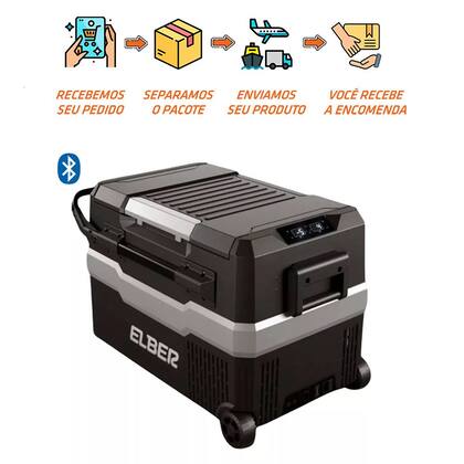 Imagem de Geladeira Portátil Elber Black 43L Quadrivolt Bluetooth