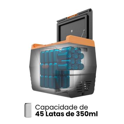 Imagem de Geladeira Portátil P/Van 35 Litros Quadrivolt 12v/24v/110v/220v Elber