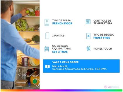 Geladeira/Refrigerador Brastemp Frost Free French Door 554L BRO85 Imagem de Geladeira/Refrigerador Brastemp Frost Free French Door 554L BRO85