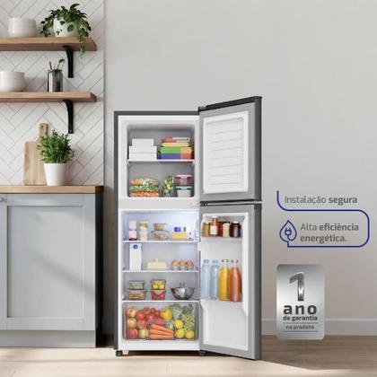 Imagem de Geladeira Refrigerador Compacto HQ Defrost 140 Litros Preta HQ-140RDF