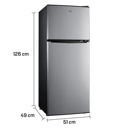 Imagem de Geladeira Refrigerador Compacto HQ Defrost 140 Litros Preto/Inox HQ-140RDF