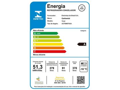 Geladeira/Refrigerador Continental Frost Free - Duplex Branca 370L TC41 Imagem de Geladeira/Refrigerador Continental Frost Free