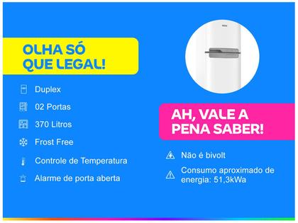 Geladeira/Refrigerador Continental Frost Free - Duplex Branca 370L TC41 Imagem de Geladeira/Refrigerador Continental Frost Free