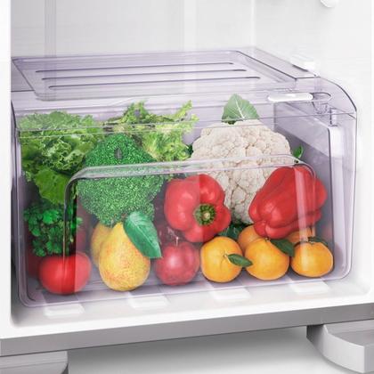 Imagem de Geladeira/Refrigerador Electrolux Frost Free 400L Turbo Congelamento Duplex Cor Inox DFX44