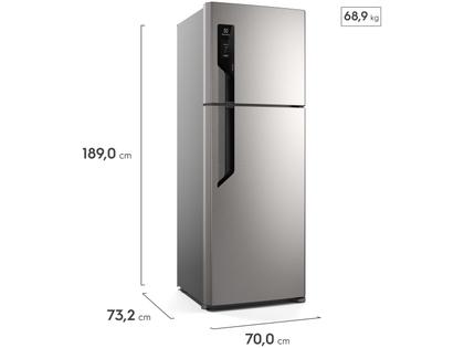 Geladeira/Refrigerador Electrolux Frost Free Duplex Inox Look 480L Efficient TF71S Imagem de Geladeira/Refrigerador Electrolux Frost Free Duplex Inox Look 480L Efficient TF71S